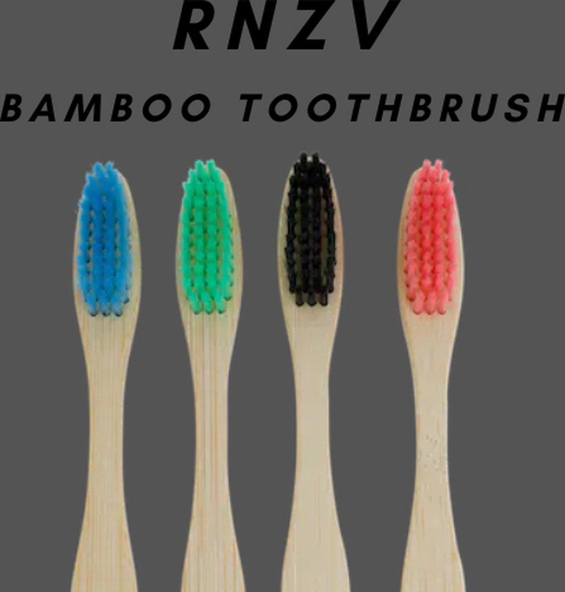 Tandenborstel - VEGAN - houten tandenborstel - milieuvriendelijk biologisch afbreekbare tandenborstel - zwart
