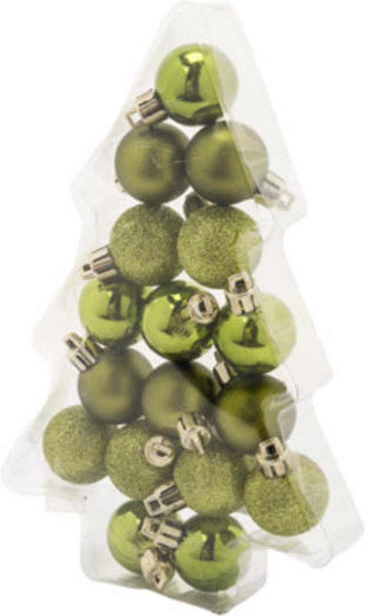 Kerstbal x17 - dia.3cm - groen