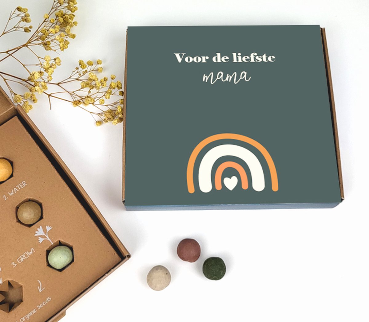 Bloembommetjes - Zaadjes - Mama cadeau - Cadeau voor mama - Liefste mama - regenboog - Bloemen - Zaad - Moederdag - cadeau mama
