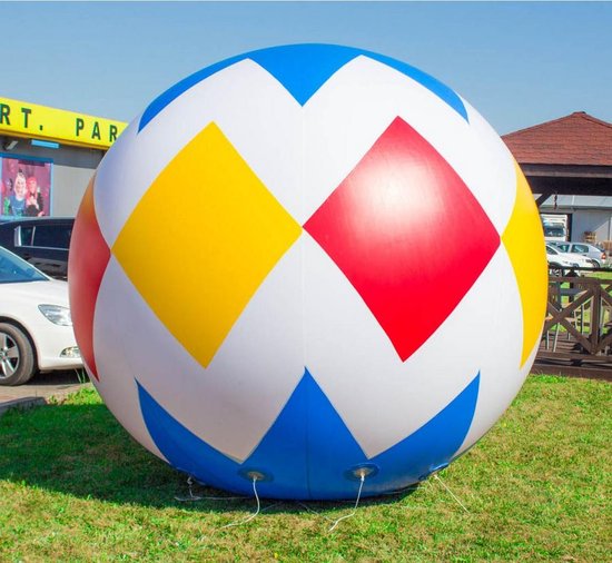 Foto: Grote pvc ballon 3 meter harlequin ean promoballons