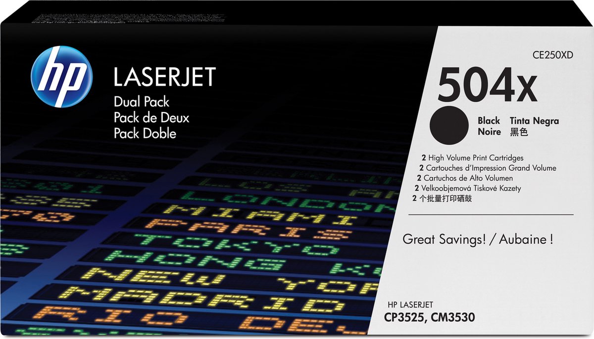 HP - CE250XD - 504XD - Toner zwart