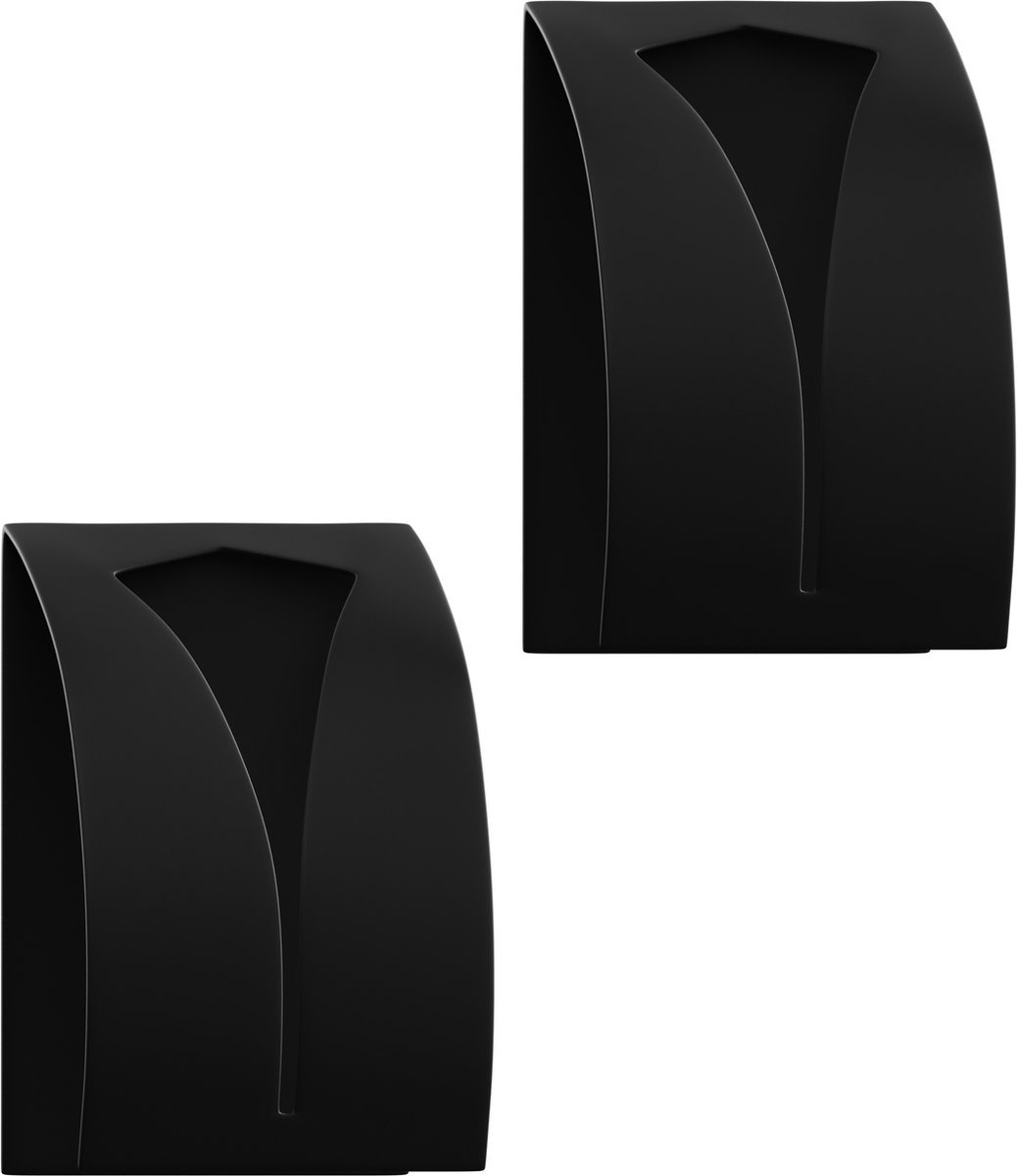 Handdoekhaakjes - RVS - Zelfklevend Handdoekhaak - Handdoekhouder - Vaatdoekhouder - Wandhaak - 2 stuks - Zwart