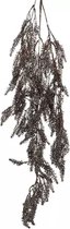 Bloemen - Decoratie - Kunstplant - Kunstbloemen - Kersttak - Blad op steel - Donkerbruin - 110 cm - Decoris