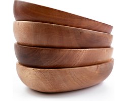 Khaya - ovale houten kom - voor salade, pasta & groente - eco-vriendelijk