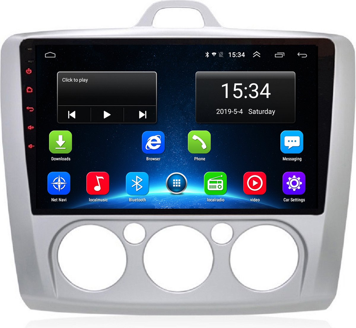 Navigatie radio Ford Focus, Android 8.1 OS, 9 inch scherm, GPS, Wifi, Mirror link, DAB+, B - Merkloos