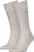 Calvin Klein Sock (2-pack) - heren sokken - beige - Maat: 39-42