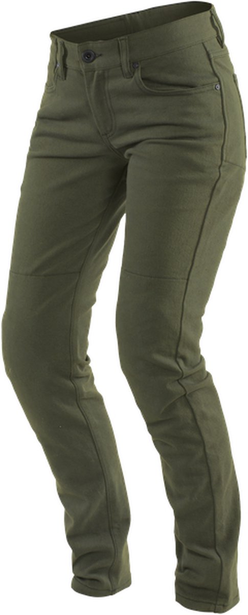 Dainese Classic Slim Lady Tex Olive Motorcycle Pants 29