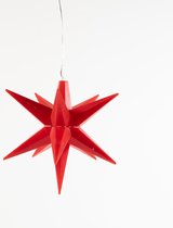Anna's Collection - Red 3D Star 12Cm / 1Led Warm White / 1,5M Trans...