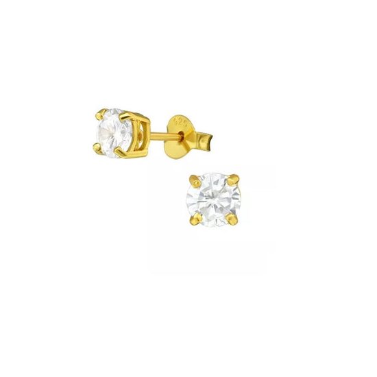 Gold plated oorringetjes 10 mm – Kleine vergulde oorbellen - Jewelry
