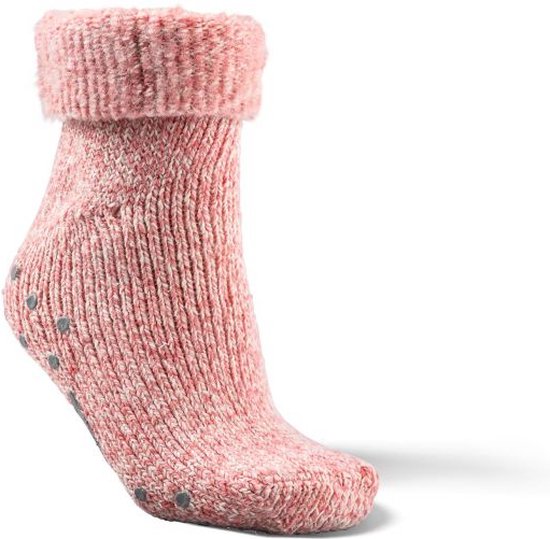 Fellhof antislip sokken maat 35-38 – roze - warme sokken – wollen sokken - pantoffelsokken – ademend – vuilafstotend – zelfreinigend – geurneutraliserend - zacht