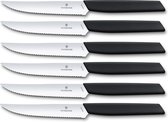Couteaux à steak Victorinox Swiss Modern - 6 pièces - Zwart