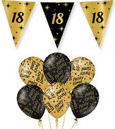 Paperdreams - Verjaardag 18 jaar feest pakket zwart/goud party-time