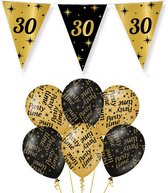 Paperdreams - Verjaardag 30 jaar feest pakket zwart/goud party-time