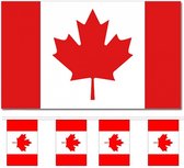 Bellatio Decorations - Vlaggen versiering - Canada - Vlag 90 x 150 cm en vlaggenlijn 9m