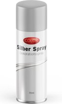 Decoratie spray zilver/zilverspray 111 ml - spuitbus zilver