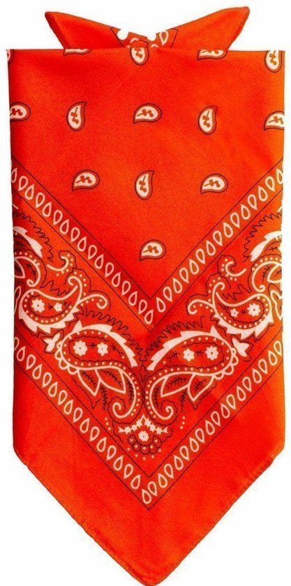 Partychimp Traditionele Bandana Oranje 52 X 55 Cm Bol partychimp-traditionele-bandana-oranje-52-x-55-cm-bol
