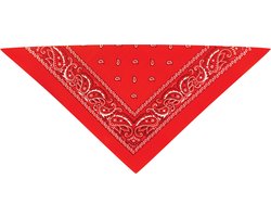 Bandana - rood - boeren zakdoek - dames/heren - driehoek - cowboy verkleedkleding