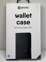 Promiz - Wallet Case - Black - for Samsung Galaxy S10 Plus +