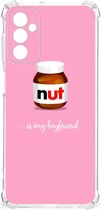 Silicone Hoesje Geschikt voor Geschikt voor Samsung Galaxy M13 4G | M23 Telefoonhoesje met doorzichtige rand Nut Boyfriend