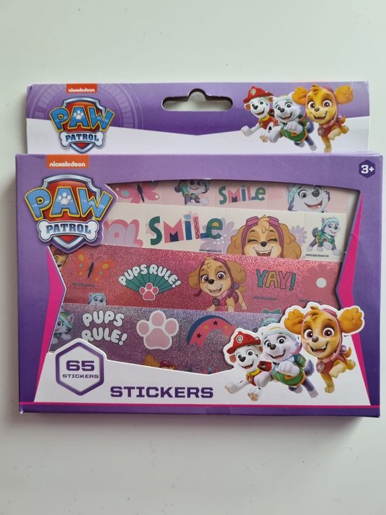 Stickers Paw Patrol Sticker Set Creatief Sticker Kleuren Knutselen Paars Bol Com