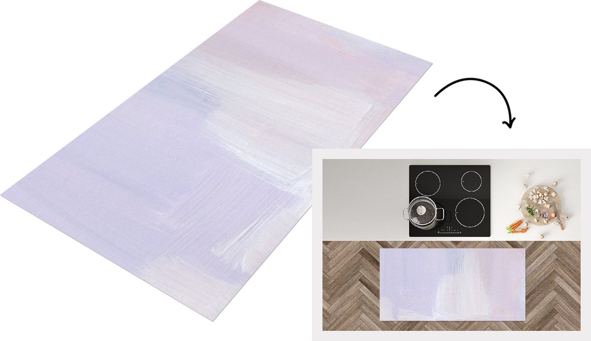 KitchenYeah Keukenloper - Loper keuken - Pastel - Verf - Design - 120x60 cm - Keukenloper vinyl Multicolor