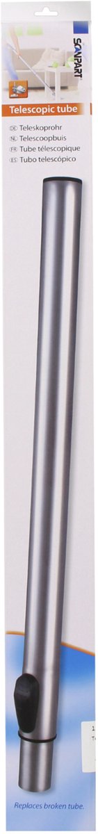 Scanpart stofzuigerbuis 35 mm - Geschikt voor Bosch Miele Panasonic Rowenta Samsung Siemens - Telescoopbuis - Universeel - Met vierkant gat (Miele aansluiting) en Miele kliksysteem