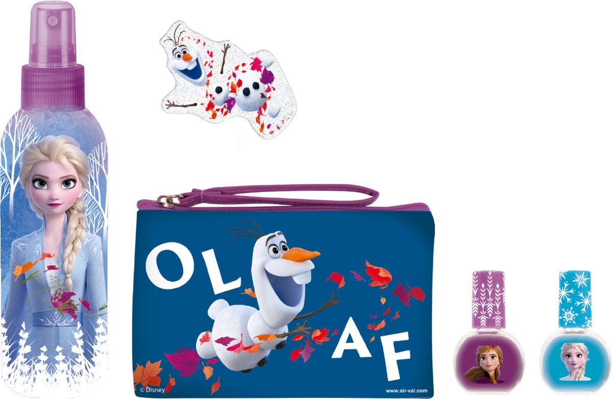 Goedkoopste Frozen II Geschenkset - Body Spray 150 ml & Manicurekit - Met Nagellak, Nagelvijl & Toilettas