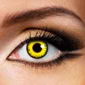 Partylens® - Yellow Eclipse - lentilles annuelles avec porte-lentilles - lentilles de fête