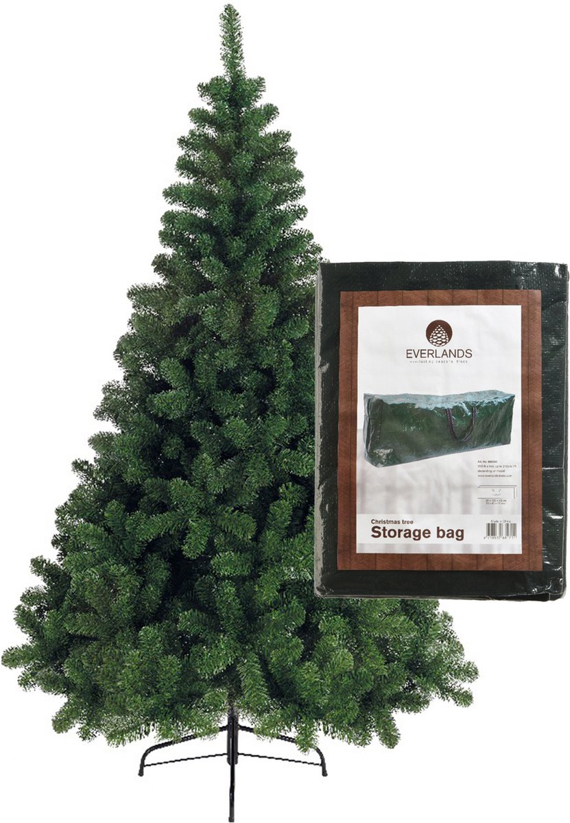 Bellatio Decorations kerstboom H180 cm - met opbergtas 120 cm