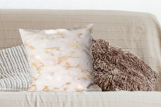 Coussins - Marbre - Wit - Or - 50x50 cm