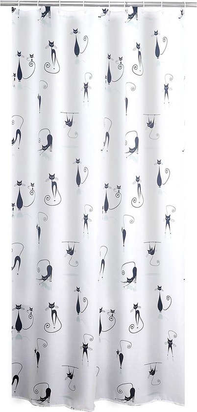Icegrey Douchegordijn, magnetisch, opvouwbaar, waterdicht, met haken, scheiding van vocht en droogheid, douchegordijnen van polyester, groen, 200 x 180 cm