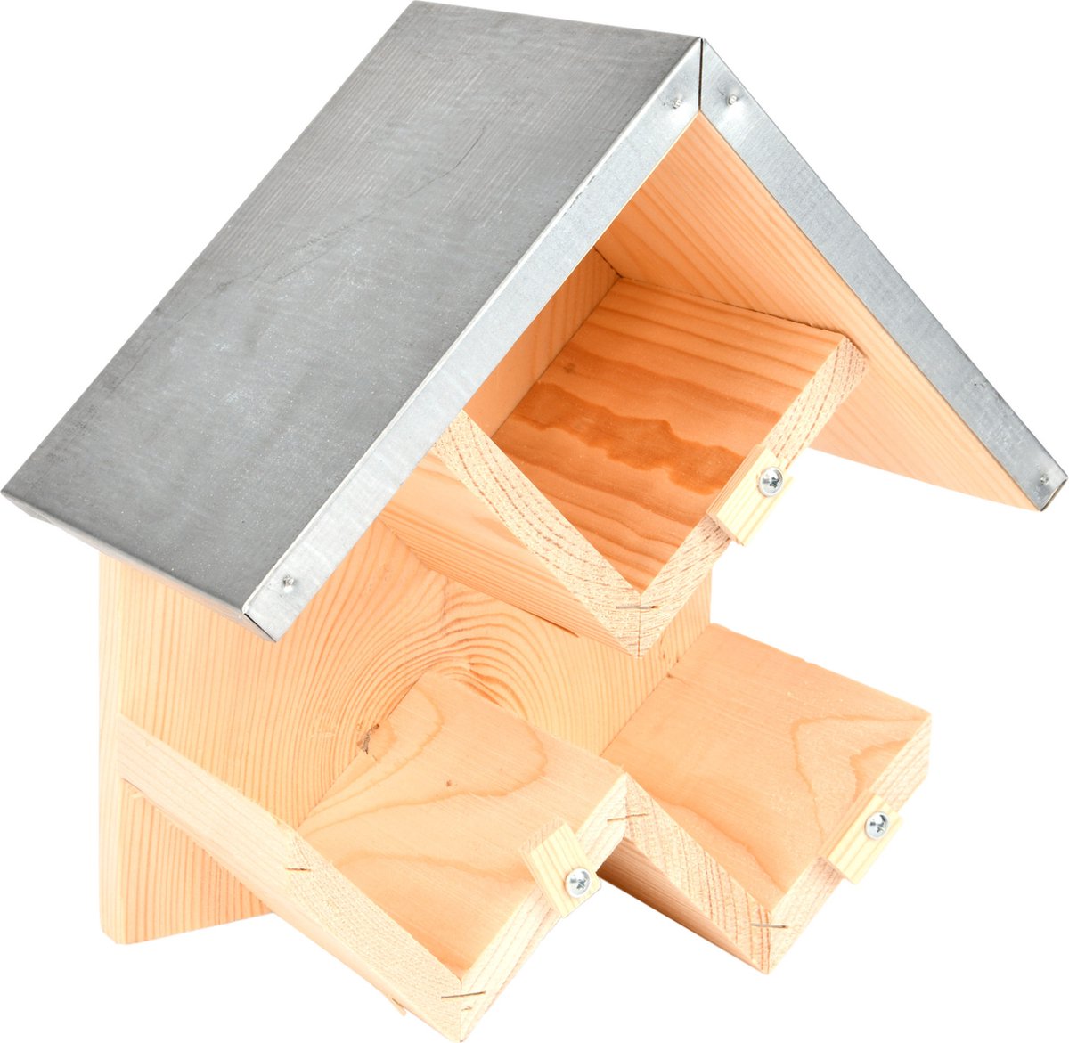 vogelhuisje Pindakaas Triple 247 cm hout bruin