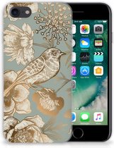 TPU Case Geschikt voor iPhone SE 2022 | SE 2020 | 8 | 7 Vintage Bird Flowers