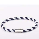 Kungu - Blauw, Wit - Luxe rope armband voor heren en dames - Outdoor Milano line - Cadeau - Geschenk - Voor Man - Vrouw - Armbandje - Jewellery