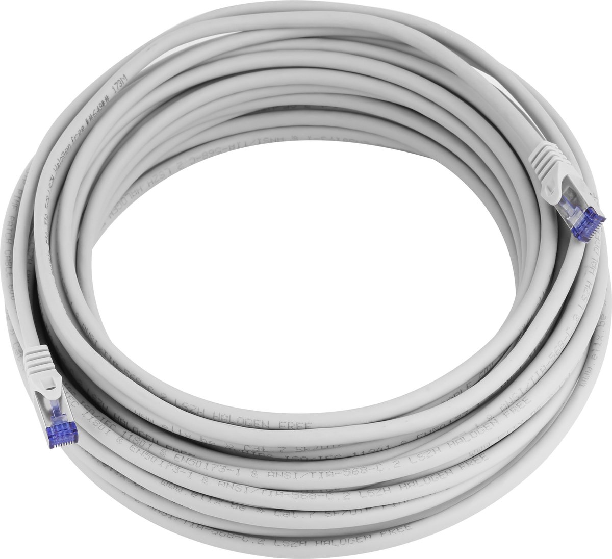 Kabel S/FTP - RJ45 mannelijk naar RJ45 mannelijk - Cat. 7 - Grijs - 10m