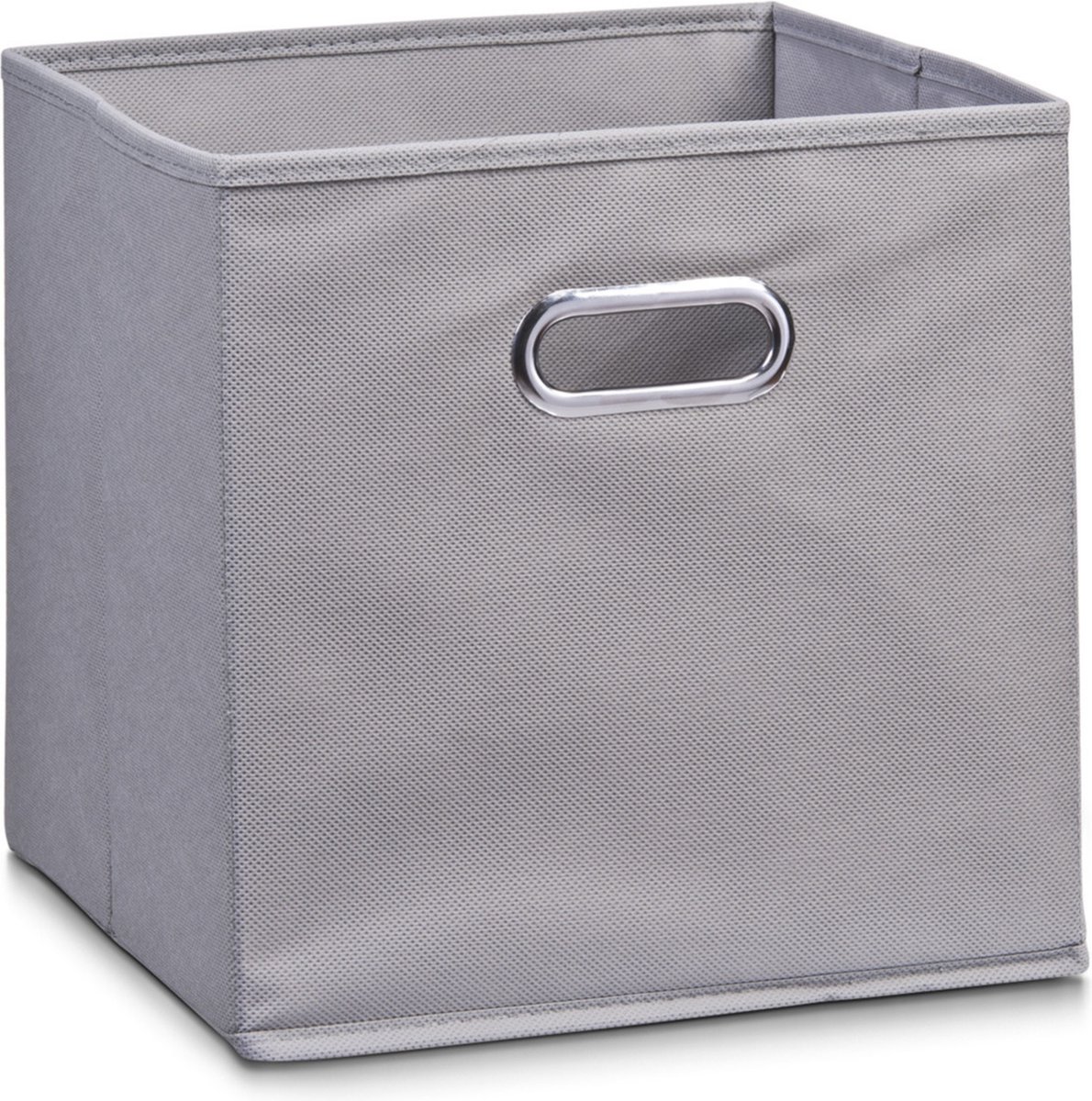 Zeller Opbergmand/kastmand - Set van 8x stuks - grijs - 28 x 28 cm - polyester - Speelgoed manden - Opruimmanden