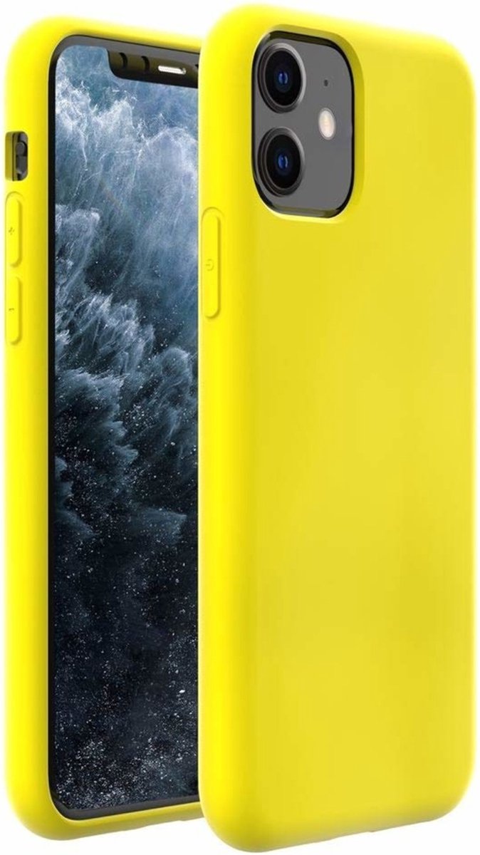 Iphone 11 Pro hoesje - siliconen case - telefoonhoesje - geel
