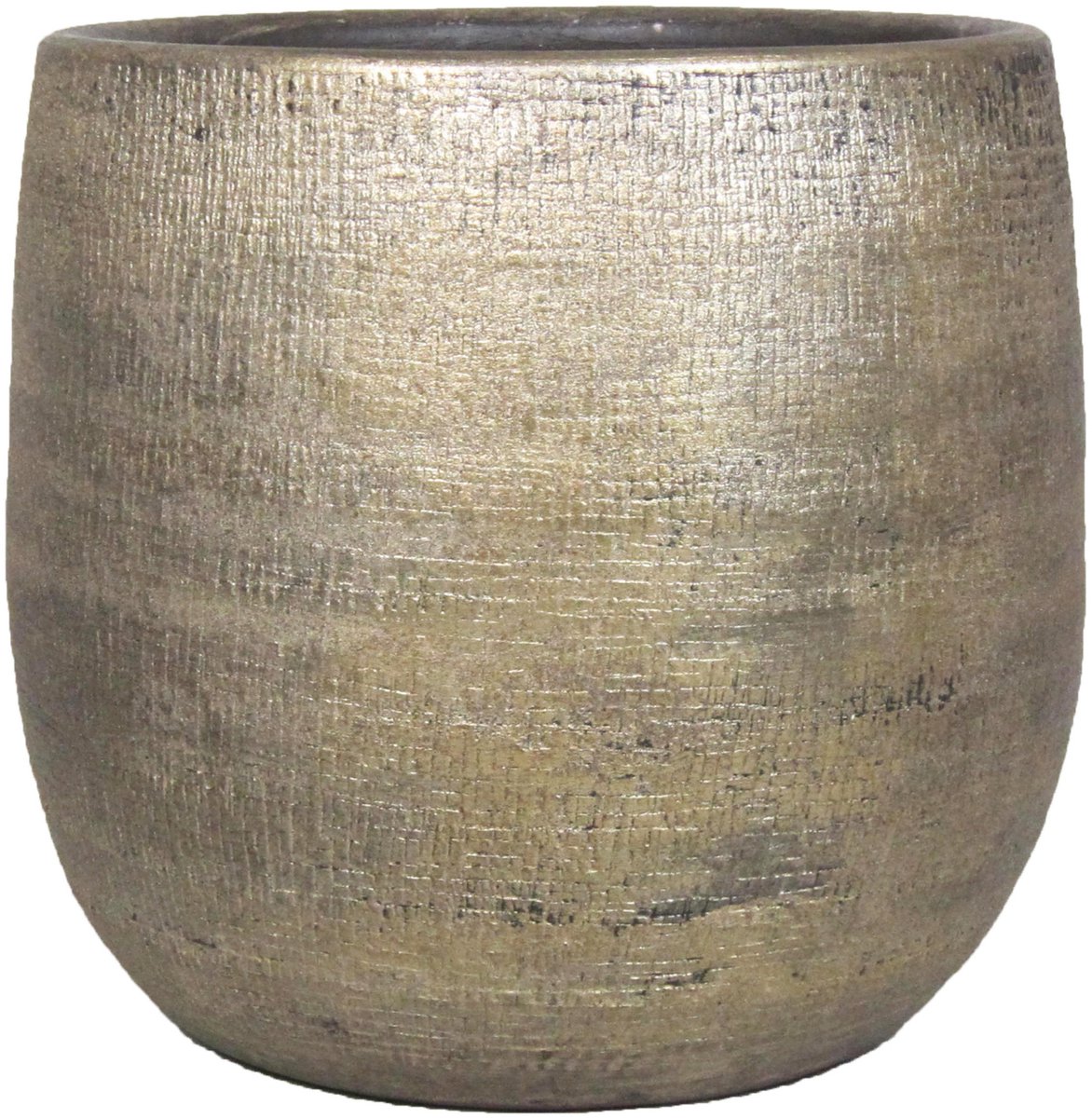 Floran Bloempot Mira - goud - keramiek met coating - 16 cm - plantenpot
