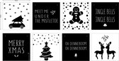 Guirlande de Noël | noir et blanc | décorations de Noël | Décoration de Noël | Sproetiz