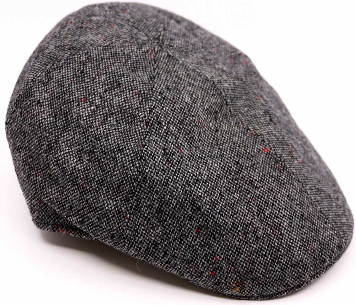 Portaluri Flat Cap Six Panel Wol Spikkel Grijs maat 55