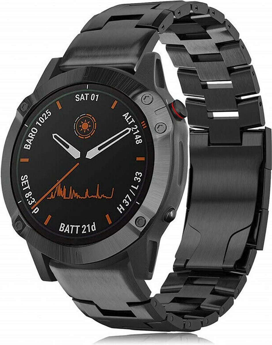 Pour Garmin Fenix 7 Sapphire Solar Bracelet de montre en cuir à boucle en  acier de 22 mm (marron)