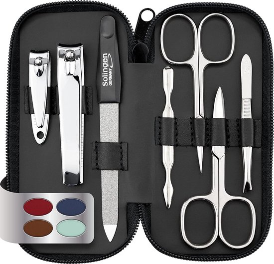 Foto: Marqus solingen duitsland manicuresets voor dames heren set van 7 stuks kwaliteits verzorgingsset nagelknipper teennagelknipper pincet nagelkit perfect cadeau voor alle gelegenheden
