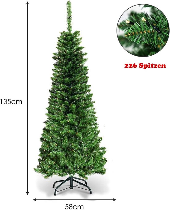 Stiptheid Jood Luchten Kunstkerstboom – Premium kwaliteit - realistische kerstboom – duurzaam 135/200  cm | bol.com
