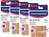 Voordeelverpakking - Hansaplast Elastiek & Waterafstotende Pleister - 1m x 6 cm - 4 stuks