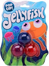 Plopper jellyfish - Kwal - Speelgoed - Uitdeelcadeau - Kinderen - multicolor - 3 stuks