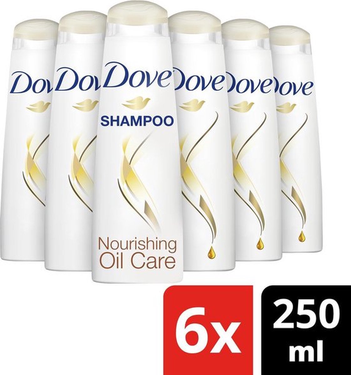 Dove Shampoo Nourishing Oil Care [6 x 250 ml]