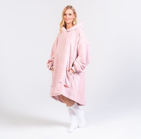 Warmpies Lichtroze - handgemaakt in NL - Superzachte en oversized fleece hoodie