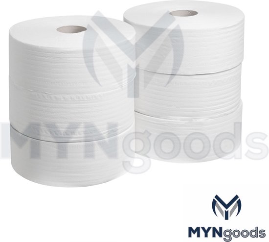 Toiletpapier jumbo rol soft 6 x 380m van MYNgoods