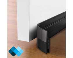 Extra isolerende tochtstrips voor deuren | 100 x 5 cm | Tochtwering | Tochtstopper | Zelfklevend | Zwart