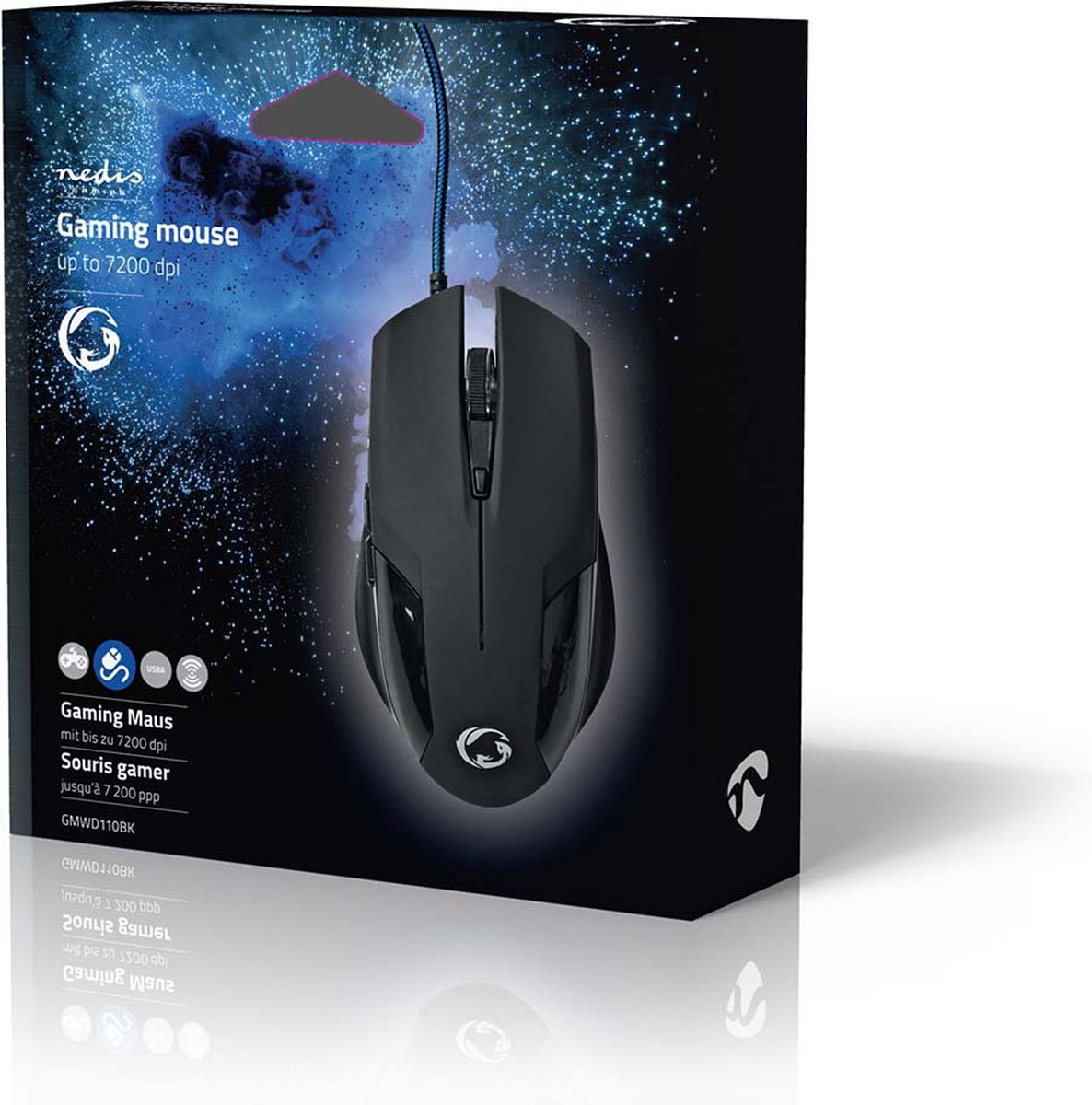 Nedis Gaming Muis - Bedraad - 1200 / 2400 / 4800 / 7200 dpi thumbnail 6